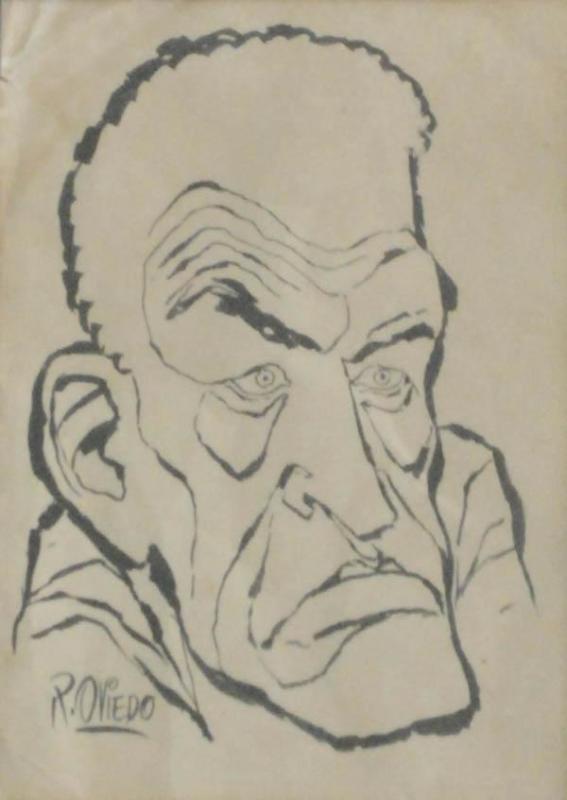 Dibujo, Caricatura del profesor Juan Bosch